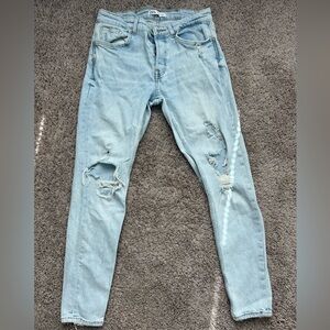Zara Light Blue Denim Pants